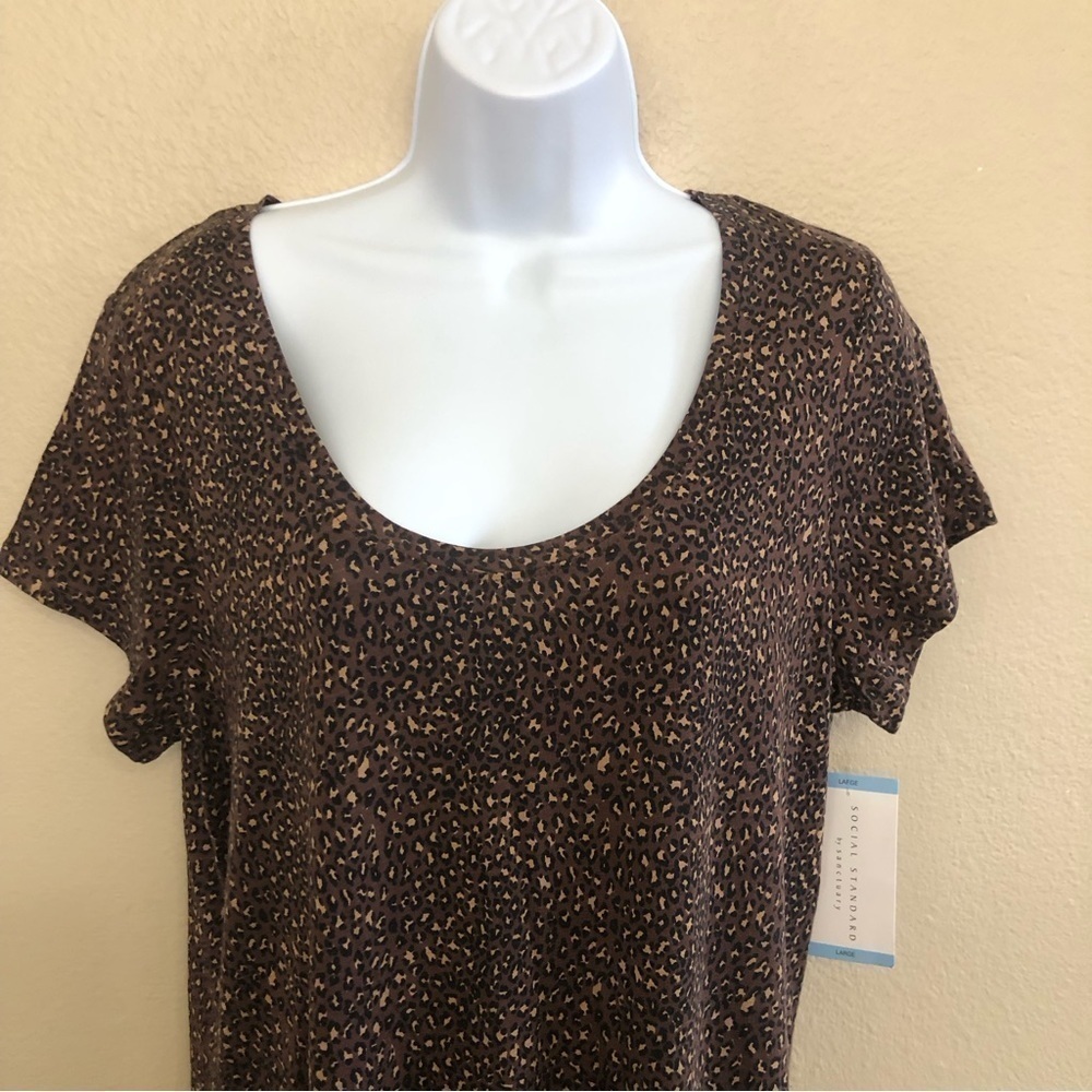 Social Standard by Sanctuary Women's Gia Racing Leopard Scoop Dress Size L - Picture 5 of 9
